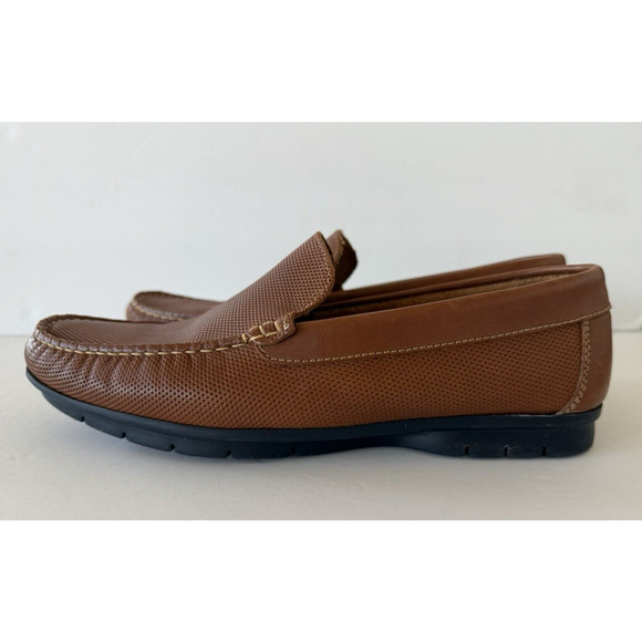 Sandrino Men's Extra Light Camel/Brown Leather‎ Slip-On Casual Loafer Sz 10 1/2 - Picture 3 of 15